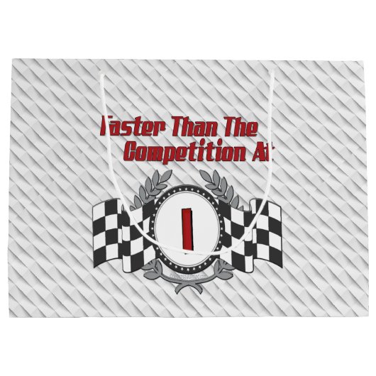 テーマの第1誕生日の競争 ラージペーパーバッグ (裏面)