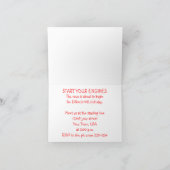 テーマの誕生日の招待状の競争 招待状 (内部)