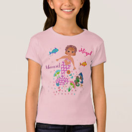 テーマの魔法の人魚パーソナライズされた海 Tシャツ