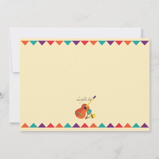 テーマのCincoメキシコdeメーヨーのパーティの招待状 招待状 (裏面)