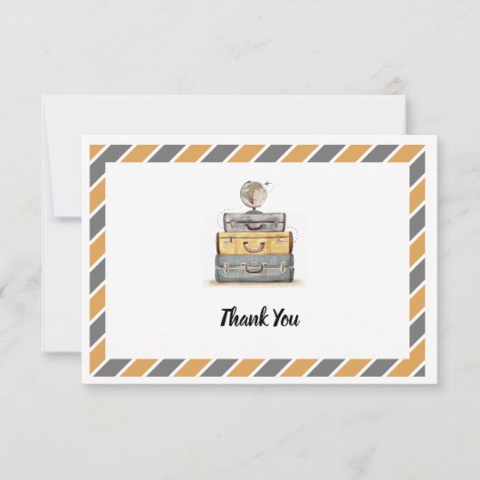 テーマは黄色い灰色の男女兼用感謝していしています サンキューカード (正面)