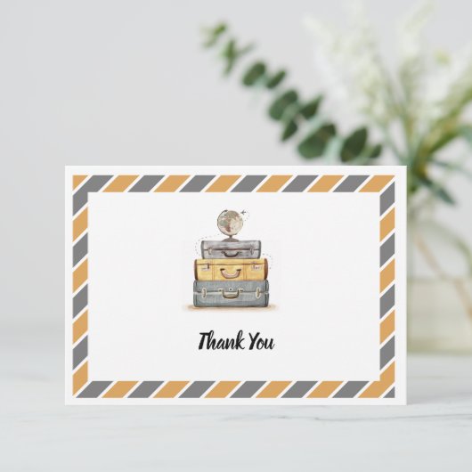 テーマは黄色い灰色の男女兼用感謝していしています サンキューカード (スタンド正面)