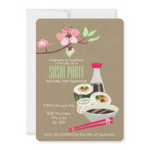 テーマをカスタマイズした寿司パーティー日本の簡単