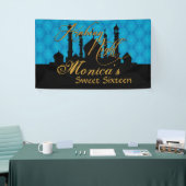 テーマアラビアンナイト青い 横断幕 (トレードショー)