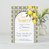 テーマイタリアンの誕生日パーティーMajolicaタイルアーチ 招待状 (スタンド正面)