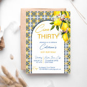 テーマイタリアンの誕生日パーティーMajolicaタイルアーチ 招待状