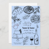 テーマイタリアン結婚式招待状 招待状 (正面/裏面)