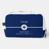 テーマウェディング航海のパーティー花婿介添人トイレタリーバッグ ドップキット (正面)