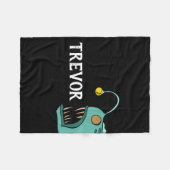 テーマカスタムボーイズベッドルームフィッシュ フリースブランケット (正面(横))