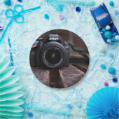 テーマカメラ上Oで保たれるカメラの写真 ペーパープレート (パーティー)