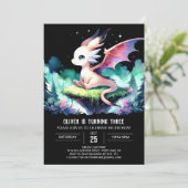 テーマキュートドラゴン誕生日 招待状 (スタンド正面)
