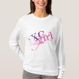 テーマクロス・カントリーの女の子XCのランナー Tシャツ