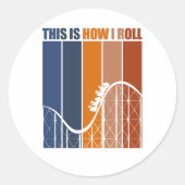 テーマコースター愛好家のためのローラーパークシャツ ラウンドシール (正面)