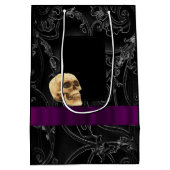 テーマゴシック様式スカルの真黒 ミディアムペーパーバッグ (裏面)