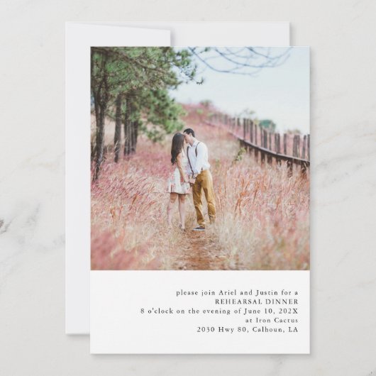 テーマシンプルリハーサルディナー招待状 招待状 (正面)