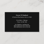 テーマシーフードのレストラン 名刺 (裏面)