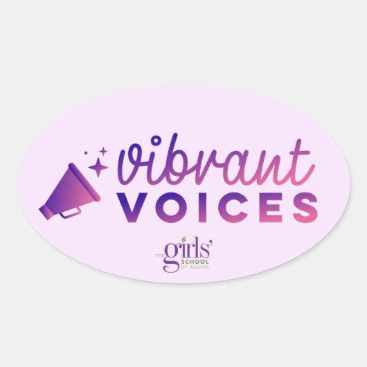 テーマシール |オースティン女子校 楕円形シール (正面)