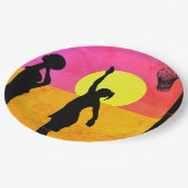 テーマスポーツのパーティーのアイディアのネットボール ペーパープレート (アングル)