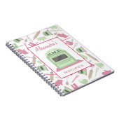 テーマパターンレシピのノートの調理 ノートブック (右側)