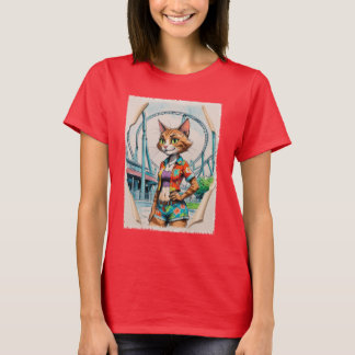 テーマパークのプリンセス コースター キャット Tシャツ