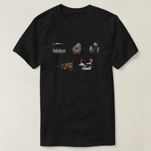 テーマパークライド車両 – 宇宙マウンテン.png tシャツ (デザイン正面)