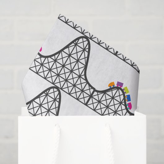 テーマパークローラーコースターパーティー組織 薄葉紙 (ギフトバッグ)