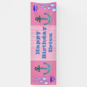 テーマパーソナライズされた航海のハッピーバースデーバナー 横断幕 (縦)