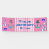 テーマパーソナライズされた航海のハッピーバースデーバナー 横断幕 (横)