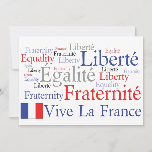 テーマフランスのイベント – アメリフランスのカ友情 招待状 (正面)