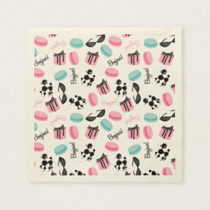 テーマフランスのナプキン スタンダードカクテルナプキン