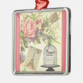 テーマフランスのヴィンテージパリクリスマスオーナメント メタルオーナメント (左)