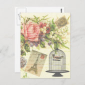 テーマフランスのヴィンテージパリポストカード ポストカード (正面/裏面)