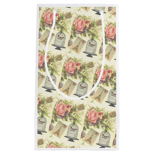 テーマフランスのヴィンテージパリ抱き枕 スモールペーパーバッグ (正面)