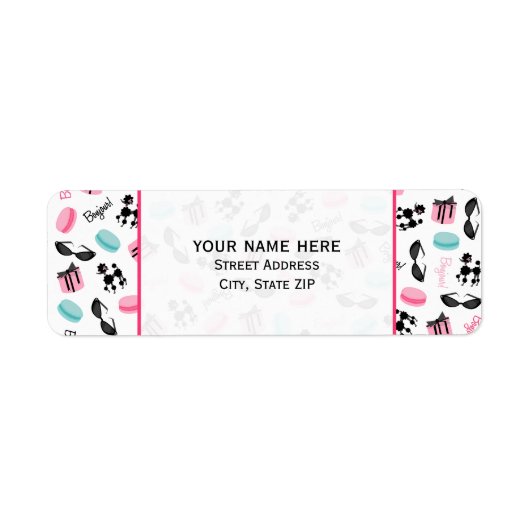 テーマフランスの住所 シール (正面)