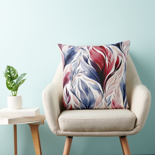 テーマブルーとブルゴーニュの装飾用クッション クッション (椅子)