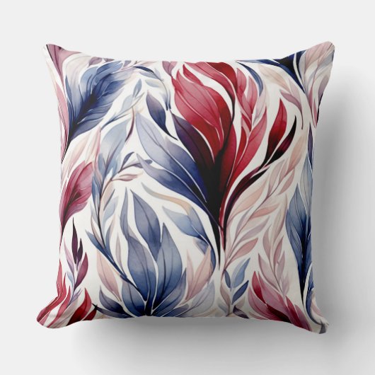 テーマブルーとブルゴーニュの装飾用クッション クッション (正面)