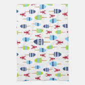 テーマブ航海のイ及びロブスターモノグラムの キッチンタオル (縦)