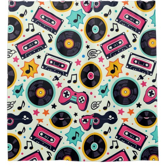 テーマポップ・アートのシャワーカーテン シャワーカーテン (正面)