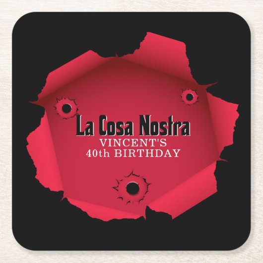 テーママフィア スクエアペーパーコースター (正面)