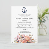 テーマユニーク航海のビーチリハーサルディナー 招待状 (スタンド正面)