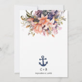 テーマユニーク航海のビーチリハーサルディナー 招待状 (裏面)