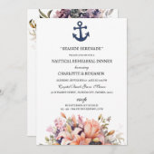 テーマユニーク航海のビーチリハーサルディナー 招待状 (正面/裏面)