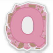 テーマレターQカスタムカットビニールシール シール (正面)