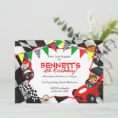 テーマレースカーのパーティの招待状の競争 招待状 (スタンド正面)