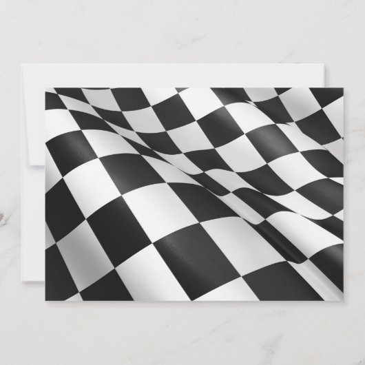 テーマレースカーのパーティの招待状の競争 招待状 (裏面)