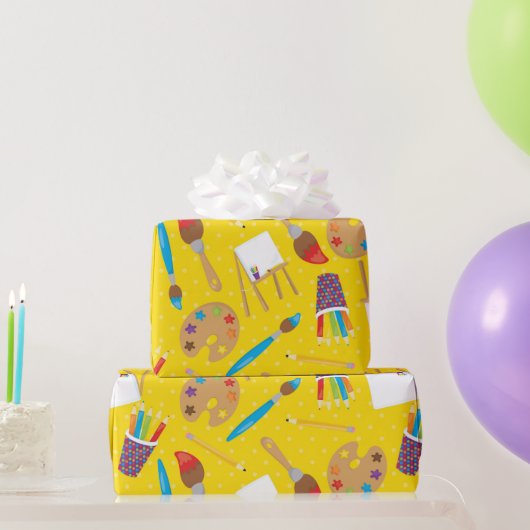 テーマ別アーティスト絵を描のパーティーラップ紙 ラッピングペーパー (パーティーギフト)