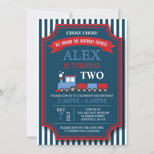 テーマ別誕生日パーティーの招待をトレーニング 招待状 (正面)