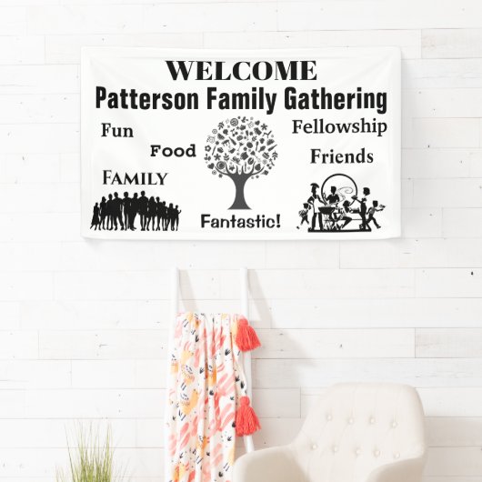 テーマ家族会-カスタマイズ可能 横断幕 (インサイチュ)