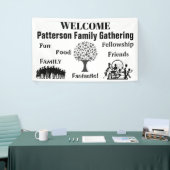 テーマ家族会-カスタマイズ可能 横断幕 (トレードショー)