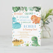 テーマ恐竜の誕生日パーティーの招待状 招待状 (スタンド正面)